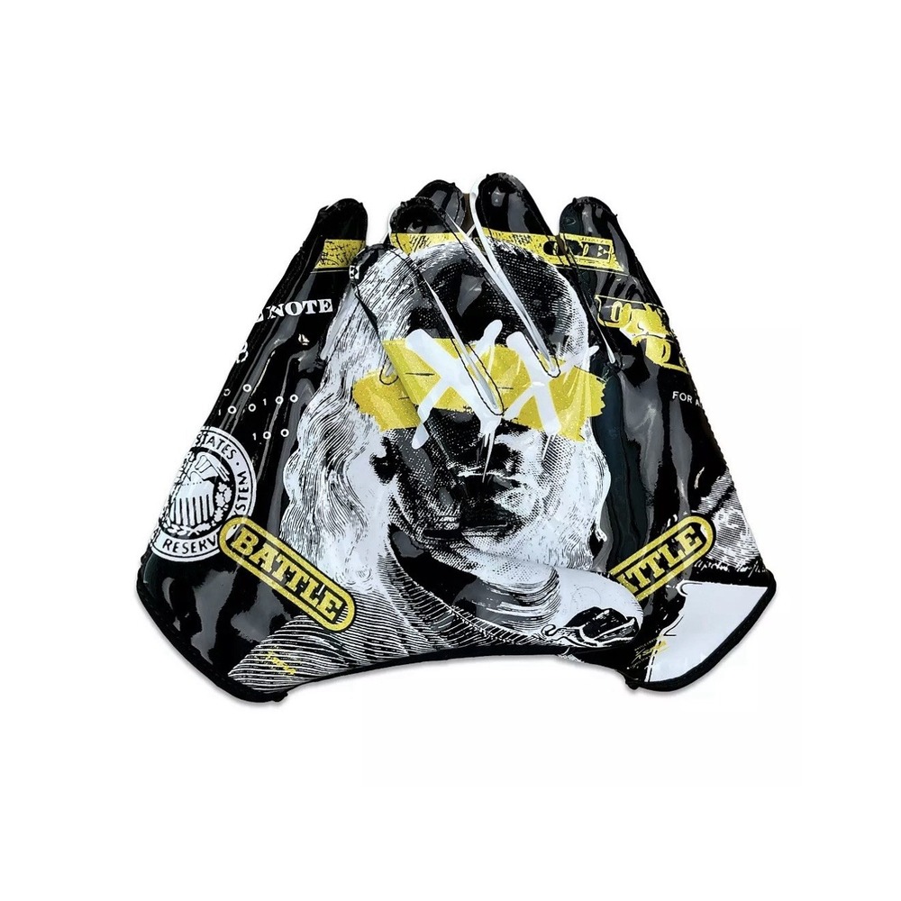 Battle Sports Adult Medium "Benjamin XX"  Doom Speed Receiver Football Gloves O